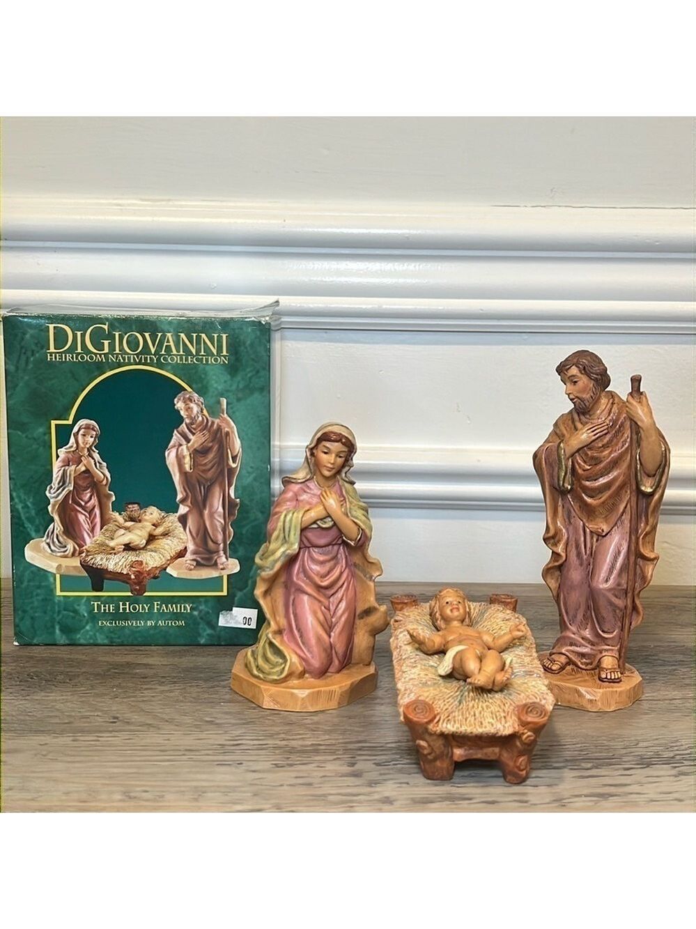 DiGiovanni Heirloom Nativity Collection “The Holy Family” Resin Figurines in Box
